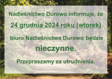 Informacja o zamknięciu biura