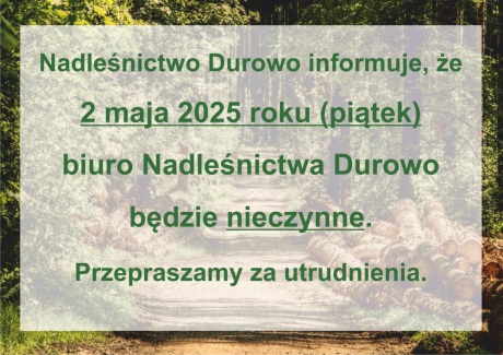 Zmiana organizacji pracy w dniu 2 maja.