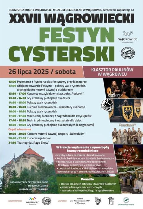 Zapraszamy na XXVII Wągrowiecki Festyn Cysterski