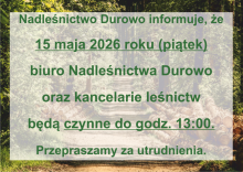 Informacja o zamknięciu biura